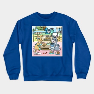 Bunny couple baking Crewneck Sweatshirt